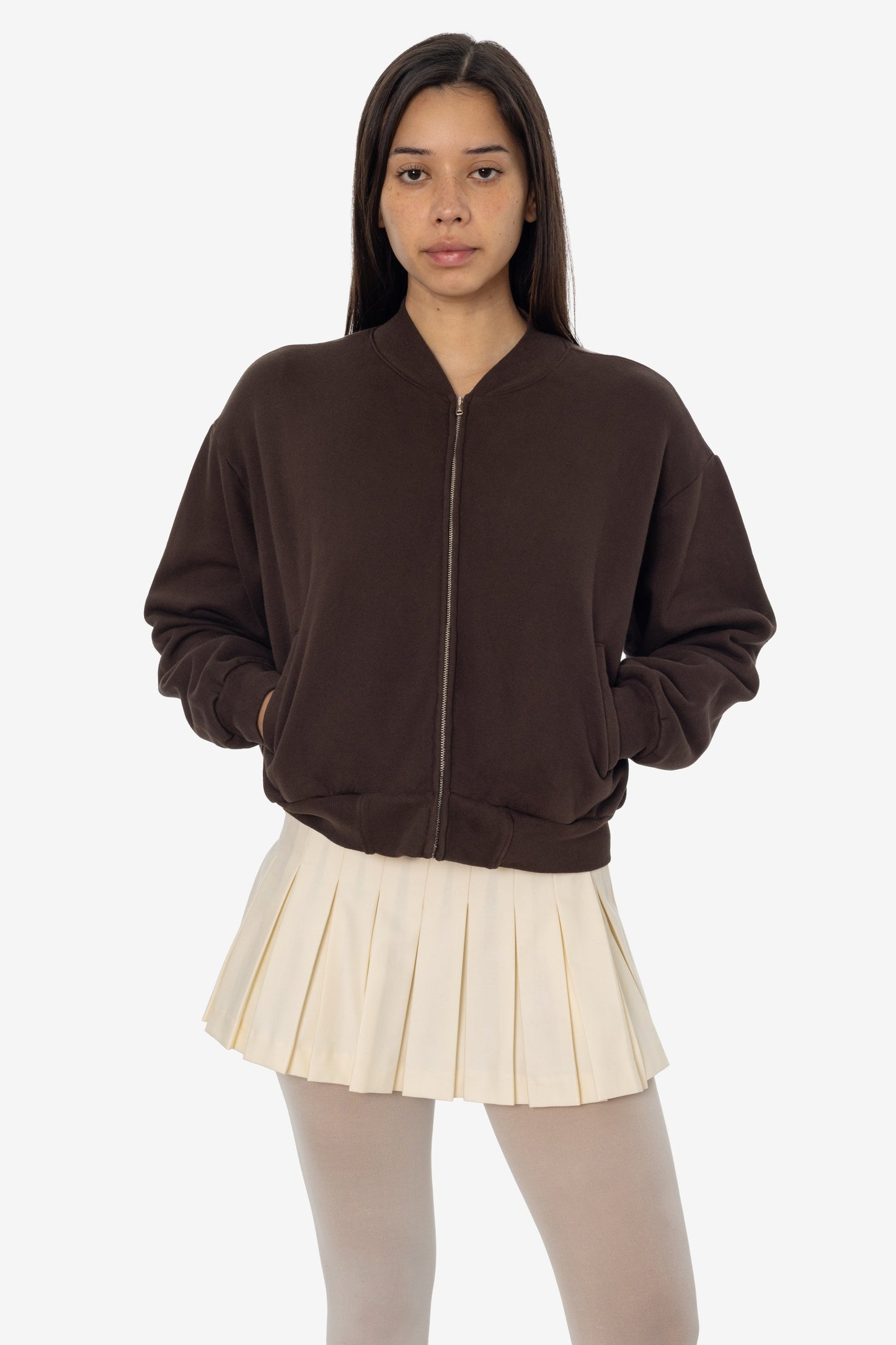 ALP375GD - Alpine Fleece Zip Up Cropped Bomber