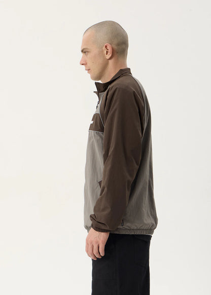 AFENDS Mens Spicy - Sports Spray Jacket - Olive