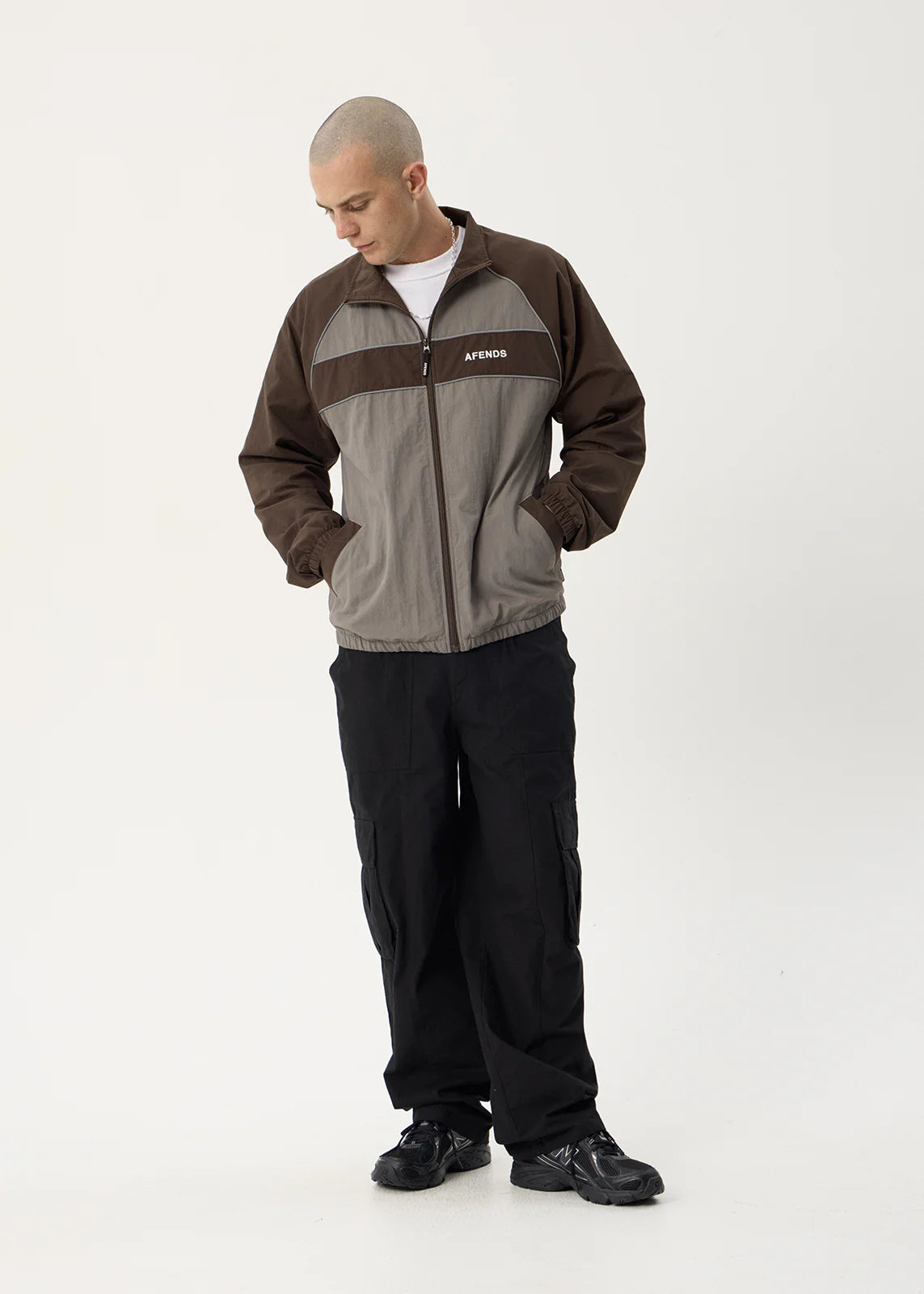 AFENDS Mens Spicy - Sports Spray Jacket - Olive