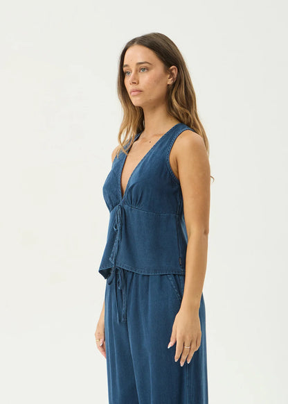 AFENDS Womens Palmer - Sleeveless Top - Ink