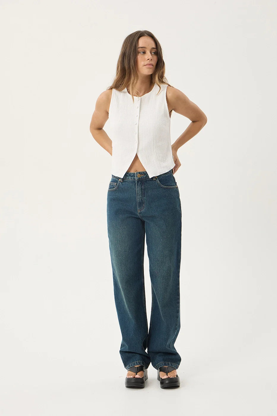 AFENDS Womens Lana - Seersucker Top - Off White
