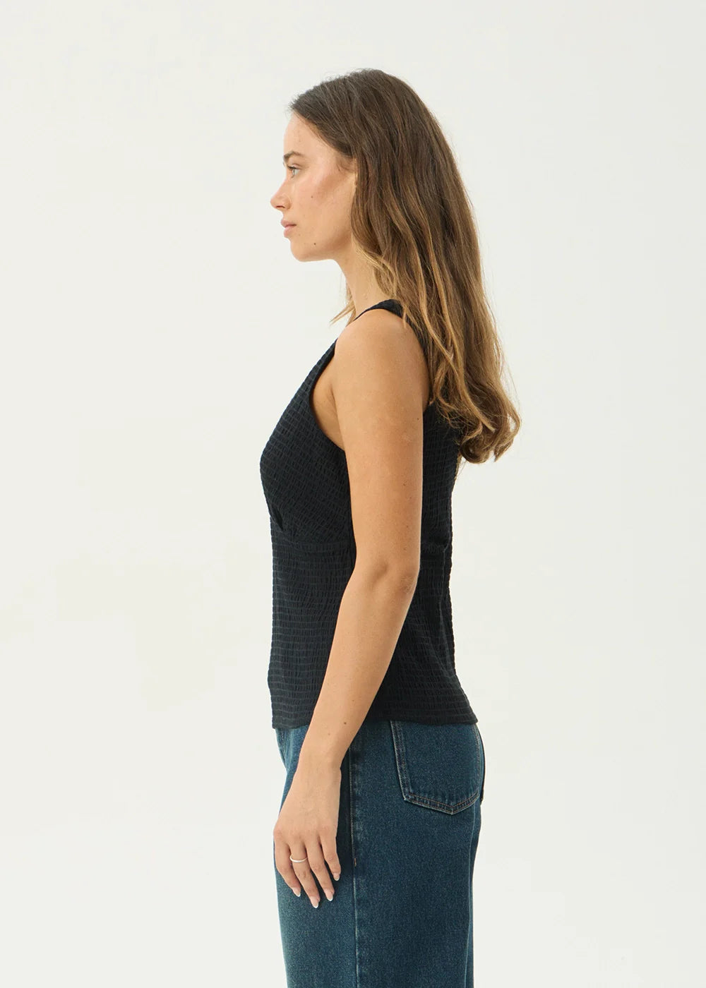 AFENDS Womens Robin - Seersucker Top - Black