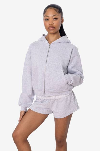 HF16 - Heavy Fleece Cropped Zip-Up Hoodie (Piece Dye)