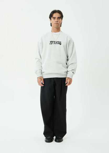 AFENDS Mens Perception - Crew Neck - Grey Marle