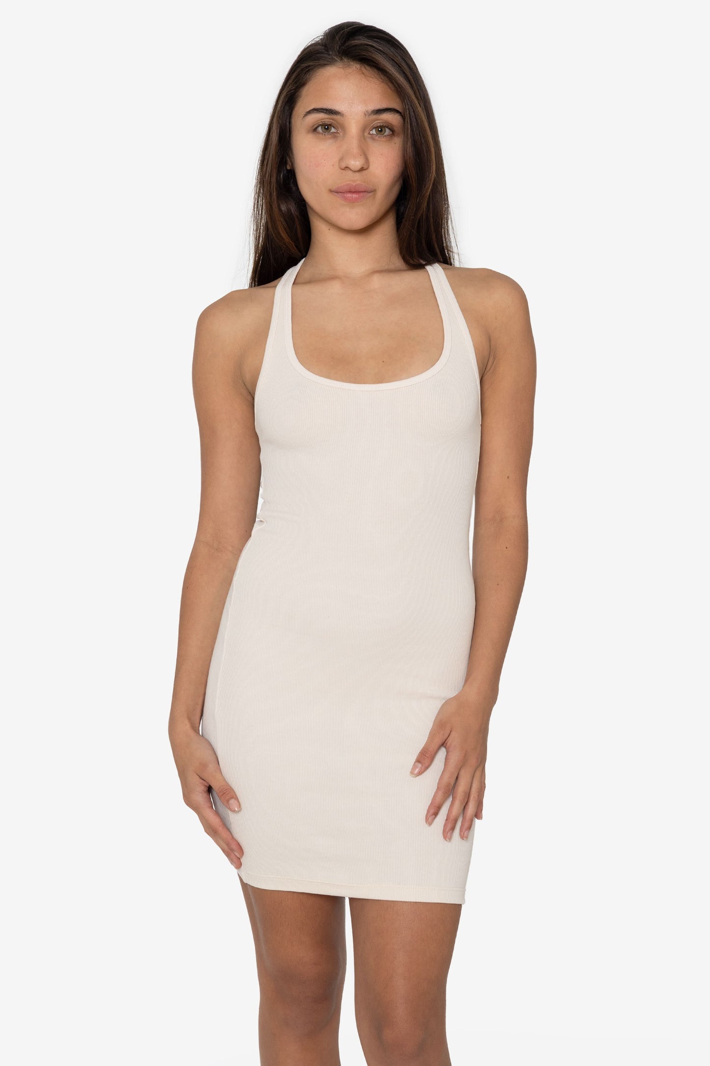 3386GD-SH - Heavy 2x1 Rib Short-Length Racerback Dress
