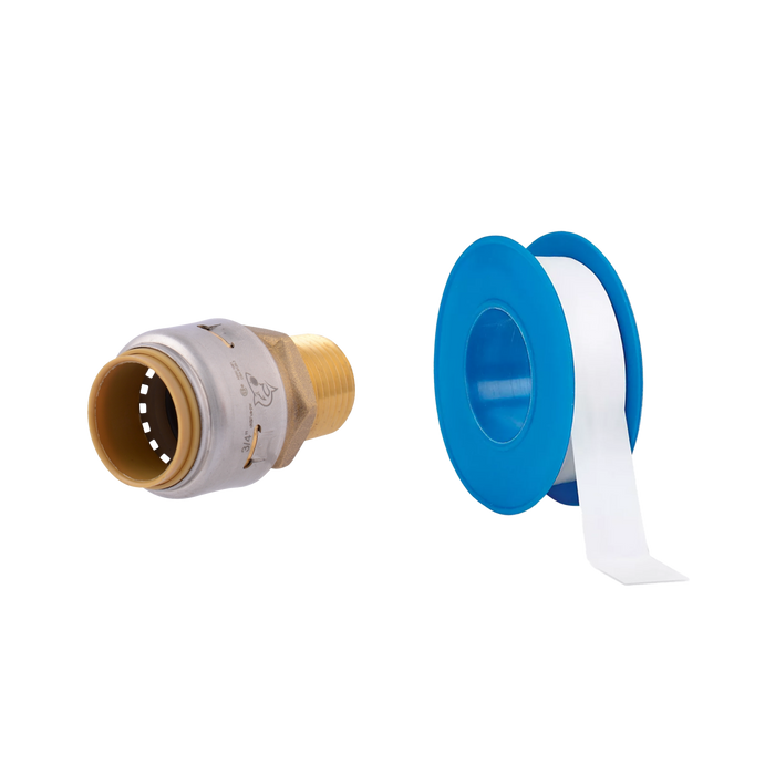 3/4" Sharkbite Max Brass Push-Fit Male Plumbing Adapter