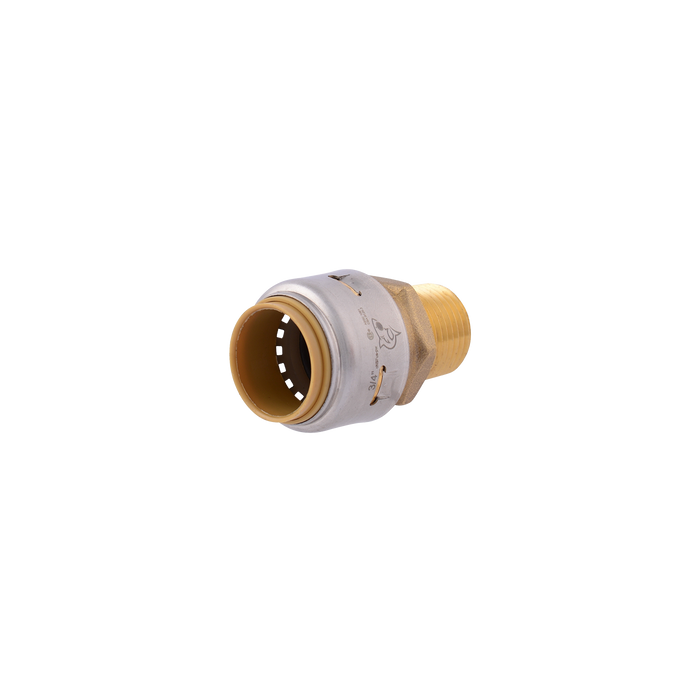 3/4" Sharkbite Max Brass Push-Fit Male Plumbing Adapter