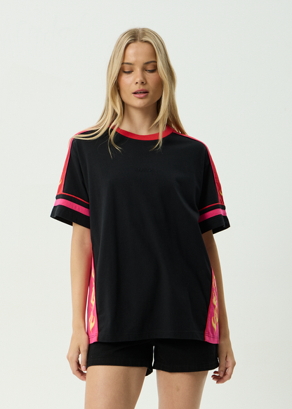 AFENDS Womens Dolphin Derby - Oversized Tee - Black