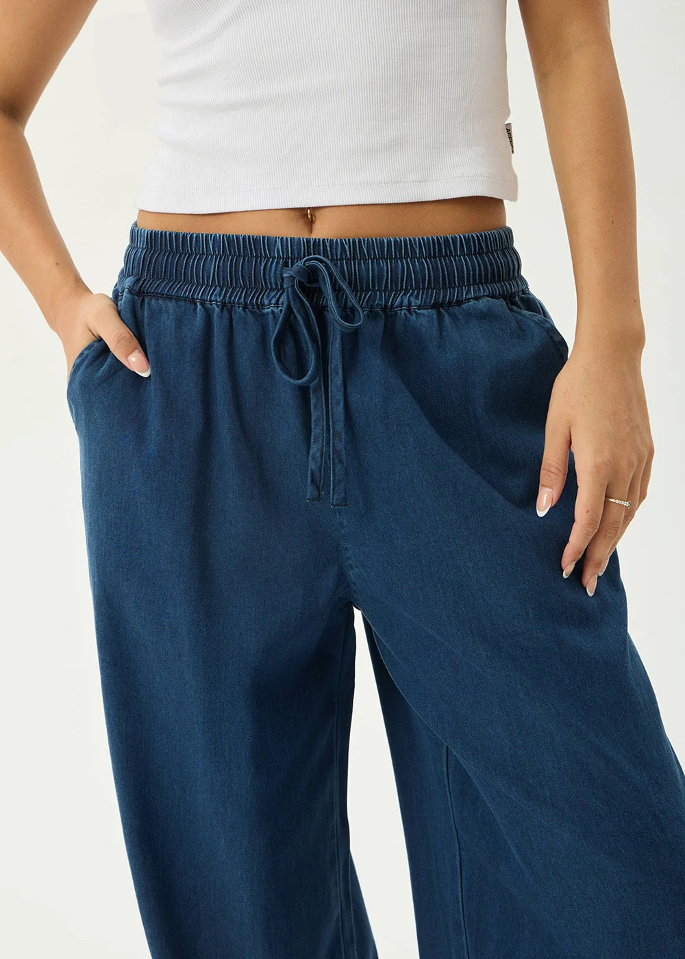 AFENDS Womens Palmer - Wide Leg Pant - Ink