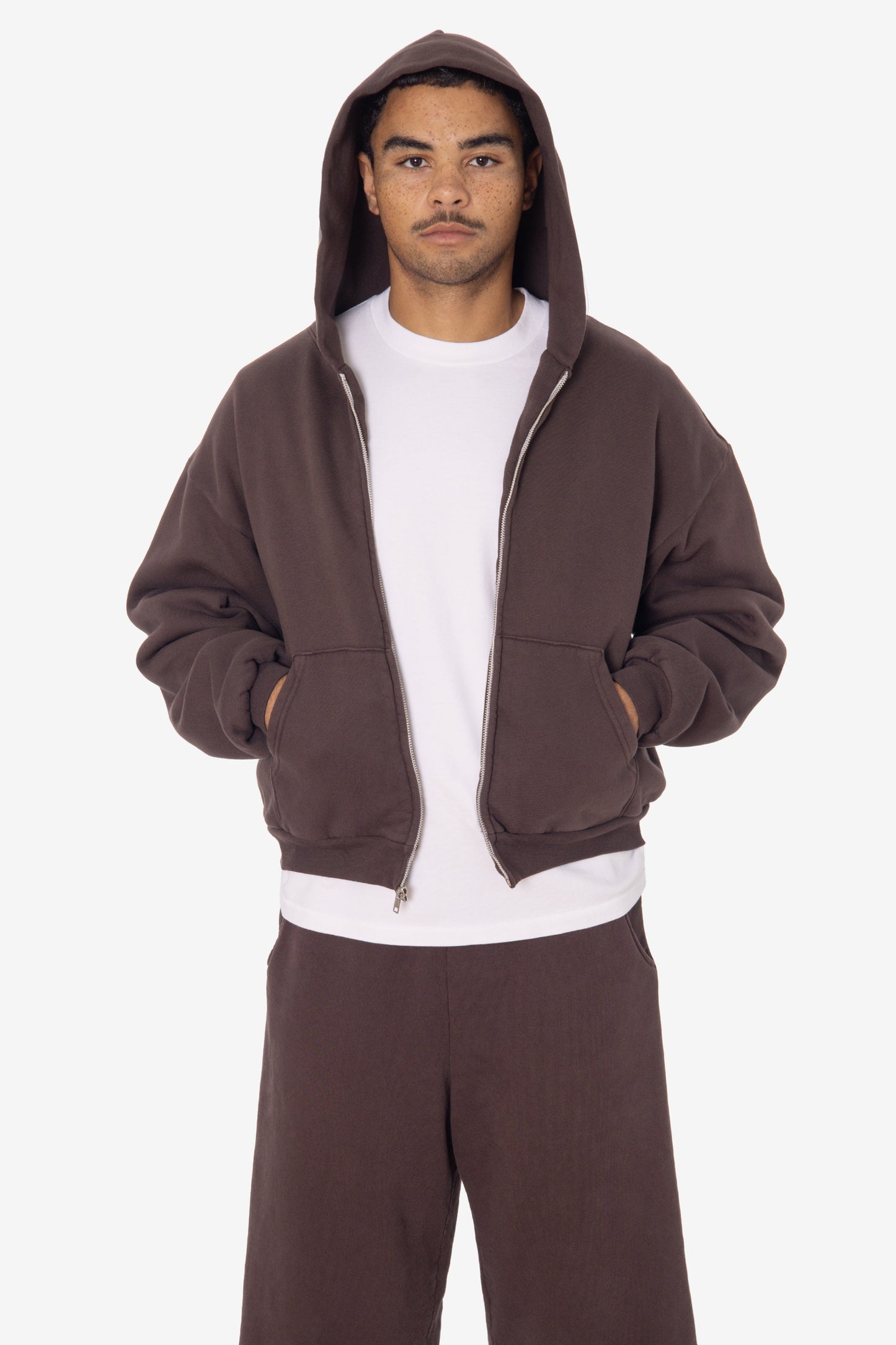 ALP10GD - Thermal Lined Cropped Zip Up Hoodie