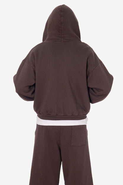 ALP10GD - Thermal Lined Cropped Zip Up Hoodie