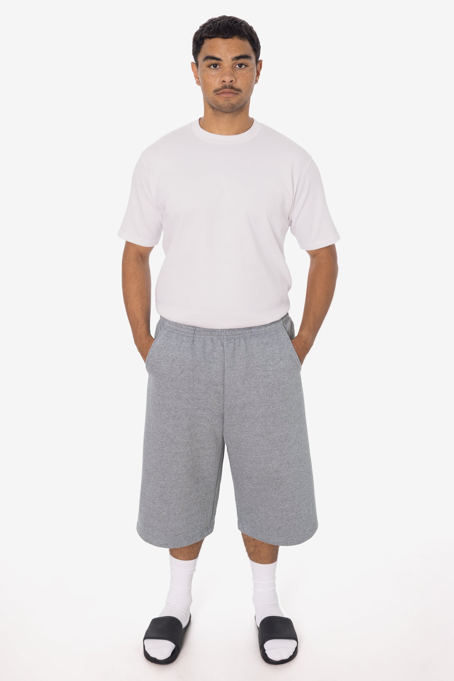 TRF42 - Triblend gabardine Fleece Extra Wide Mens shorts