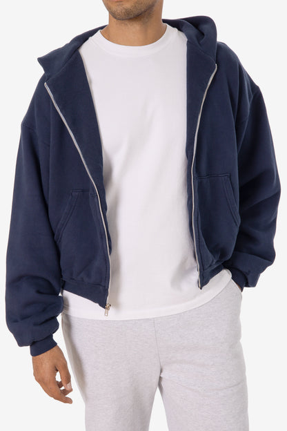 ALP10GD - Thermal Lined Cropped Zip Up Hoodie