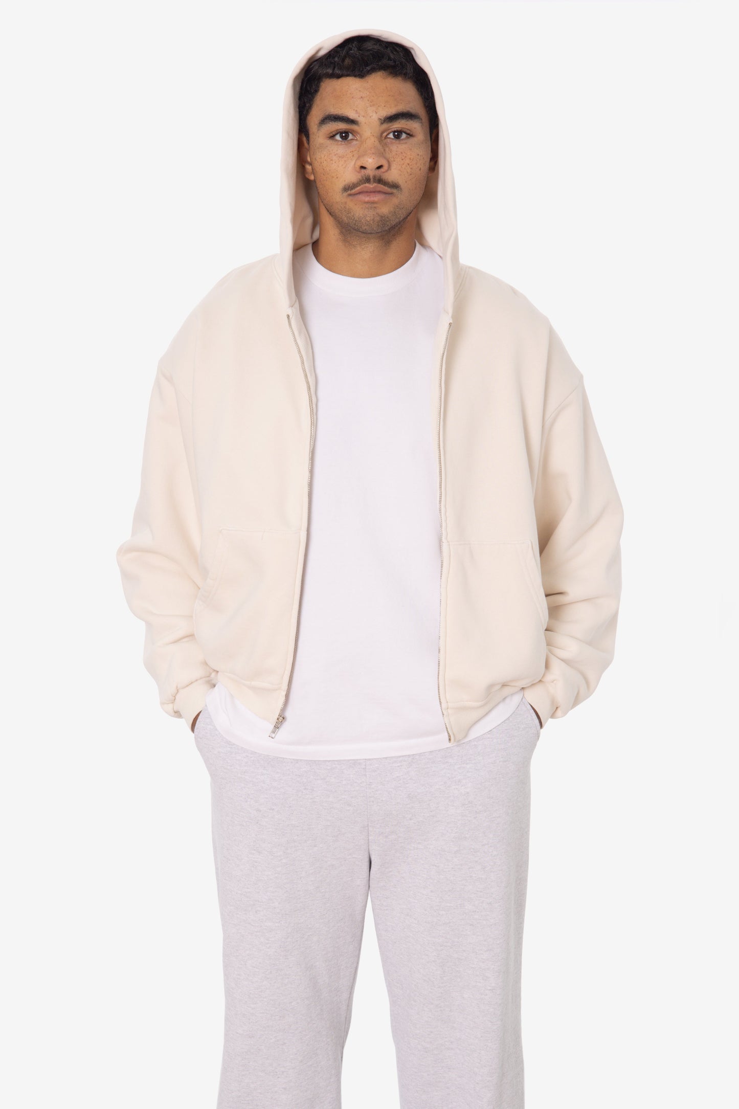 ALP10GD - Thermal Lined Cropped Zip Up Hoodie
