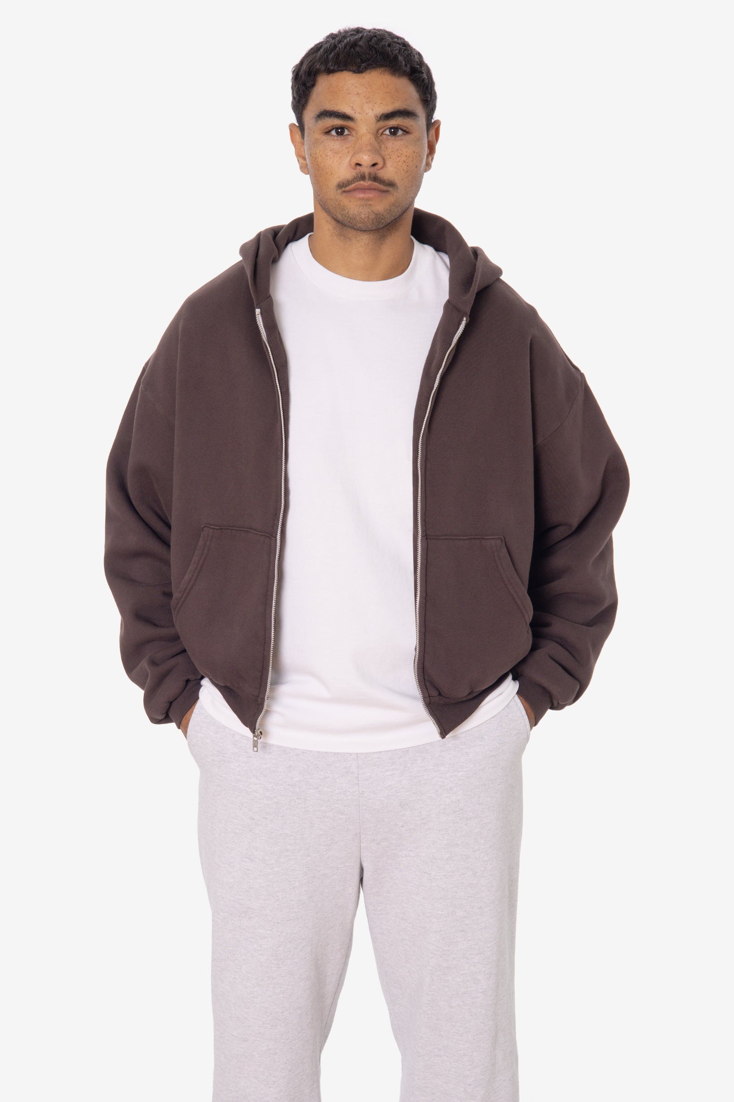 ALP10GD - Thermal Lined Cropped Zip Up Hoodie
