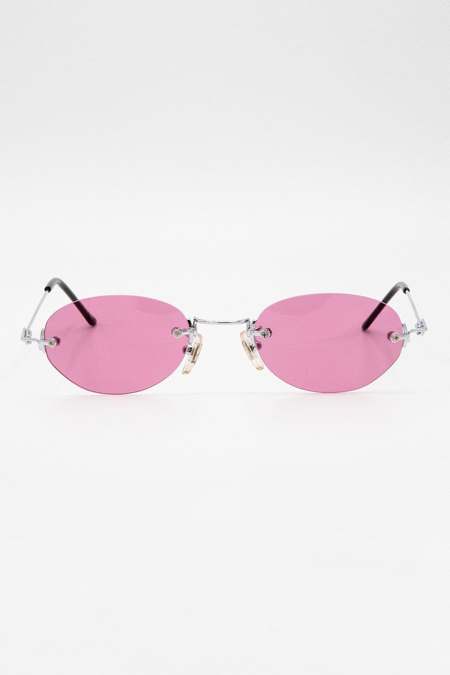SGSTACY - Rimless Metal Frame Oval Sunglasses