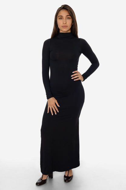 RSNJ102 - UPF40 Performance Jersey Mock Neck Maxi Dress