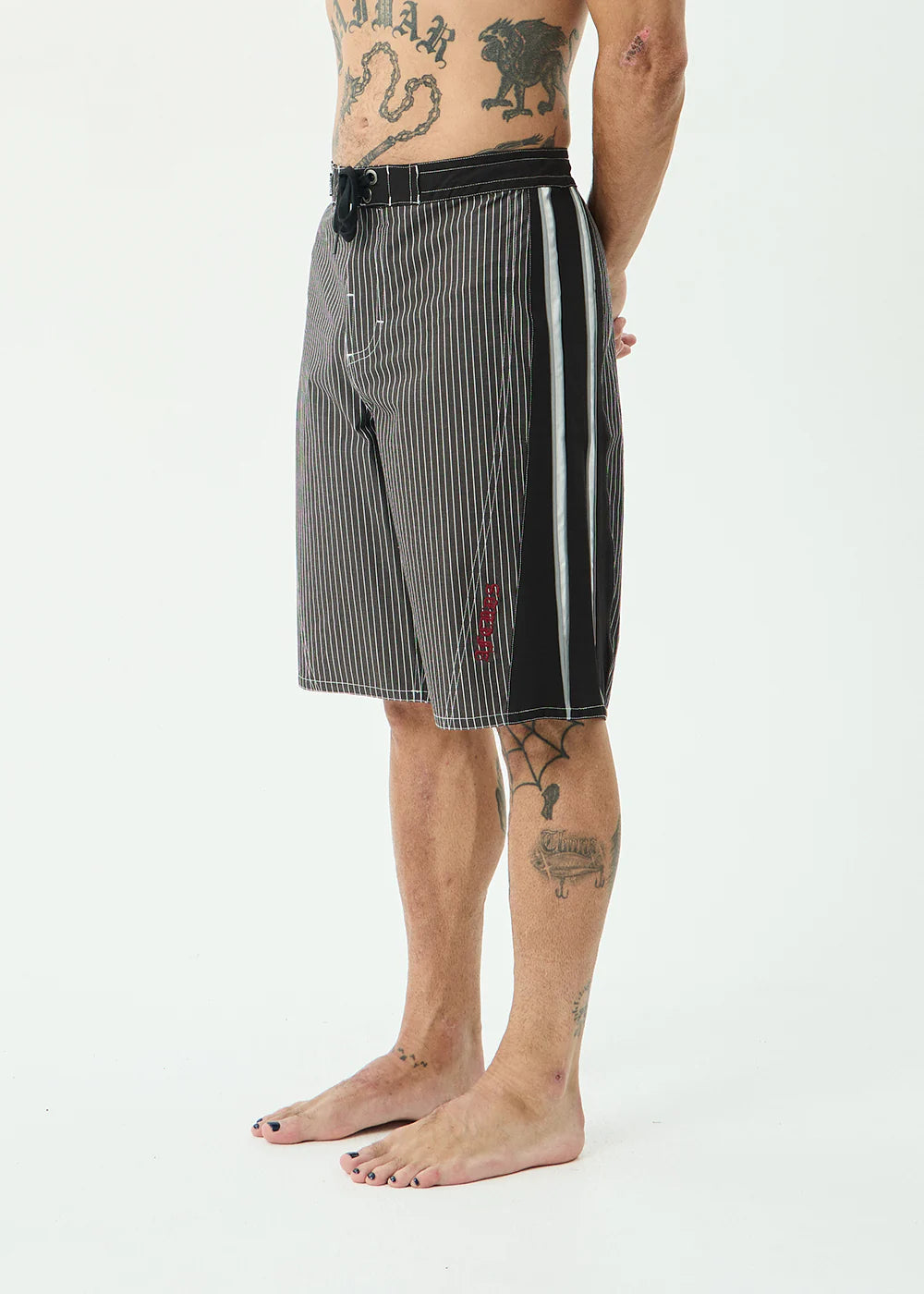 AFENDS Mens Forum - Surf Related V2 Boardshort 22" - Black Stripe