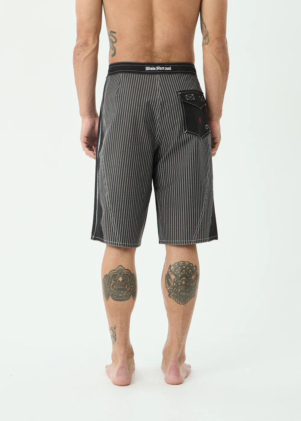 AFENDS Mens Forum - Surf Related V2 Boardshort 22" - Black Stripe