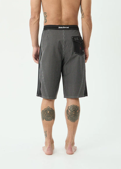 AFENDS Mens Forum - Surf Related V2 Boardshort 22" - Black Stripe