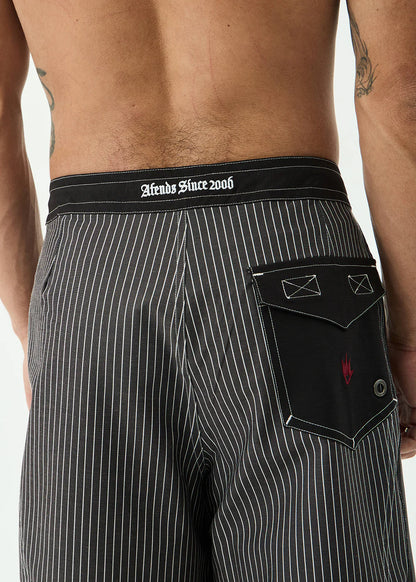 AFENDS Mens Forum - Surf Related V2 Boardshort 22" - Black Stripe
