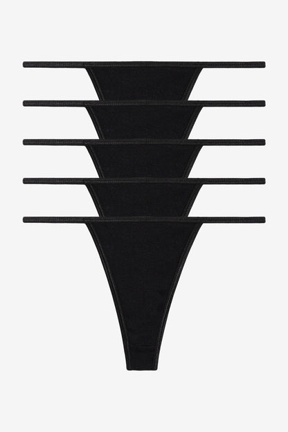 43013-5PK - 5 Pack Baby Rib Thong