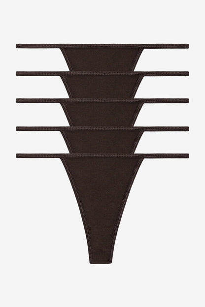 43013-5PK - 5 Pack Baby Rib Thong