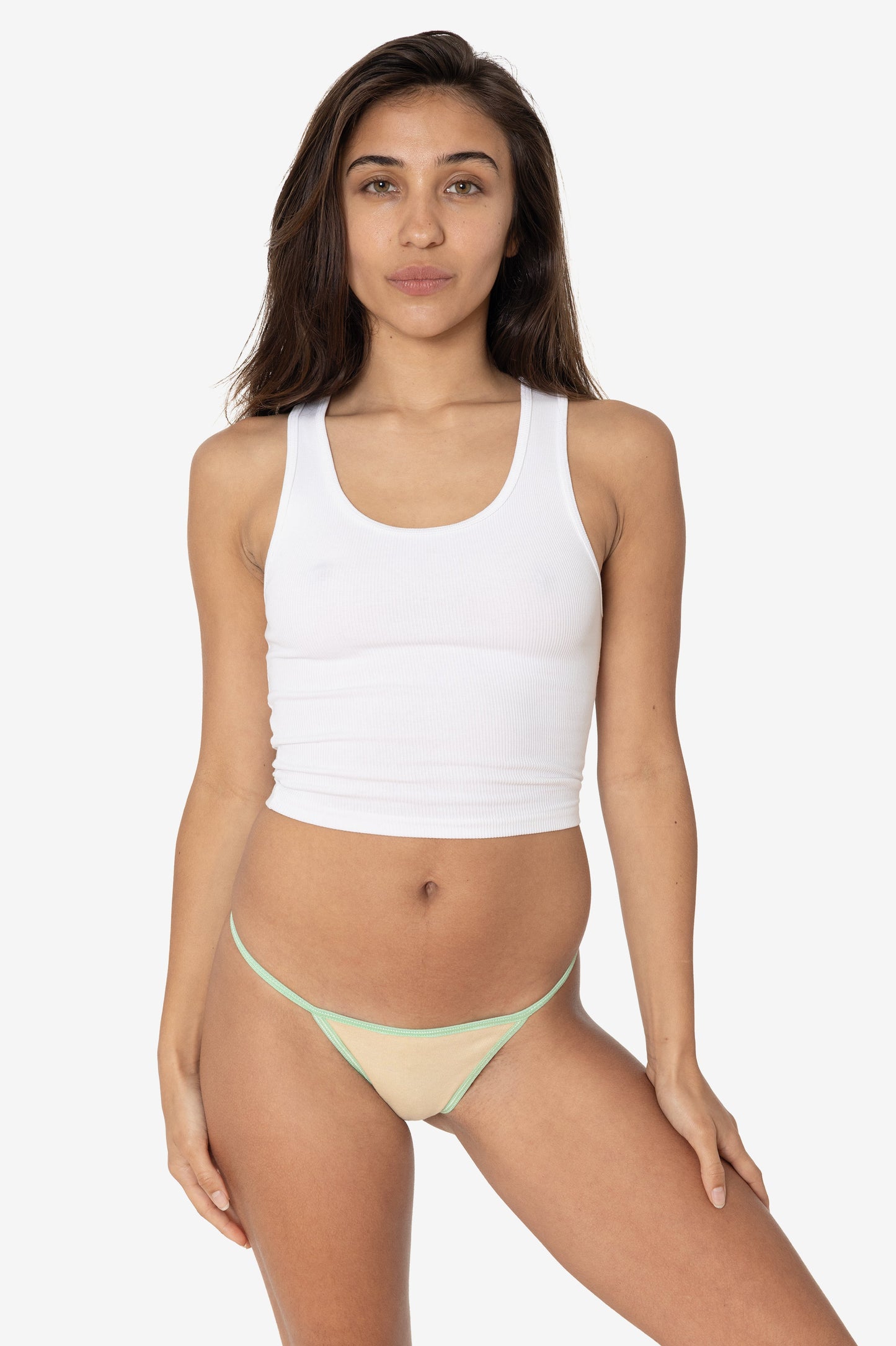 43013SET - Contrast Baby Rib Thong 7-Pack