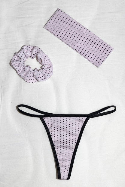 43013P-GS - Printed Baby Rib Thong/Scrunchie/Headband Gift Set