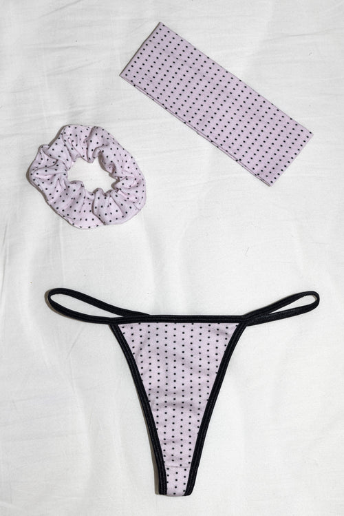 43013P-GS - Printed Baby Rib Thong/Scrunchie/Headband Gift Set