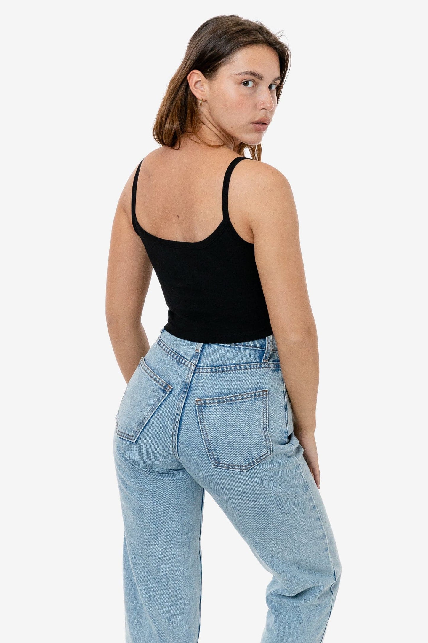 43016 - Baby Rib Spaghetti Crop Tank