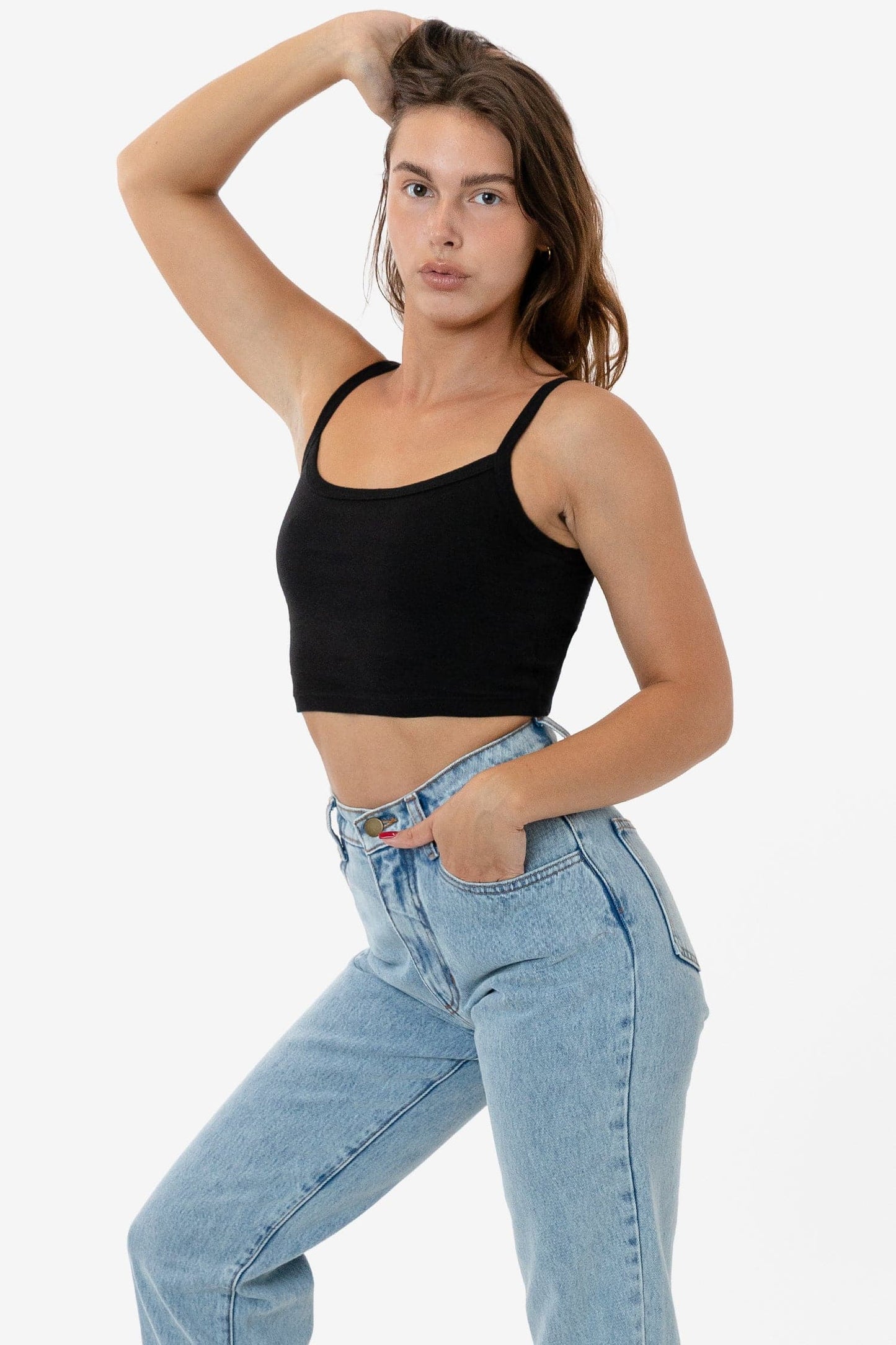 43016 - Baby Rib Spaghetti Crop Tank