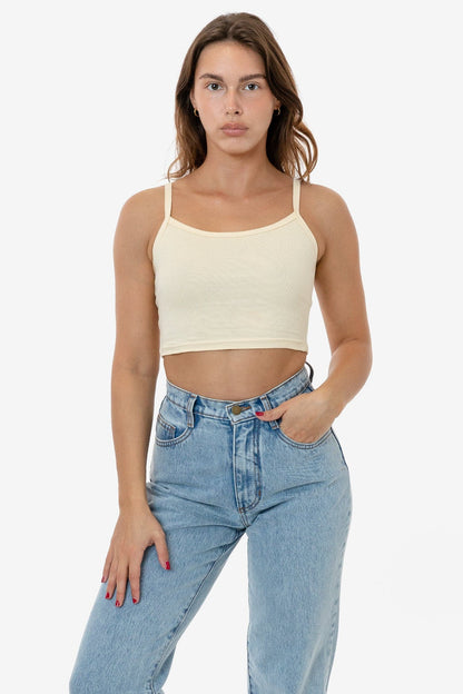 43016 - Baby Rib Spaghetti Crop Tank