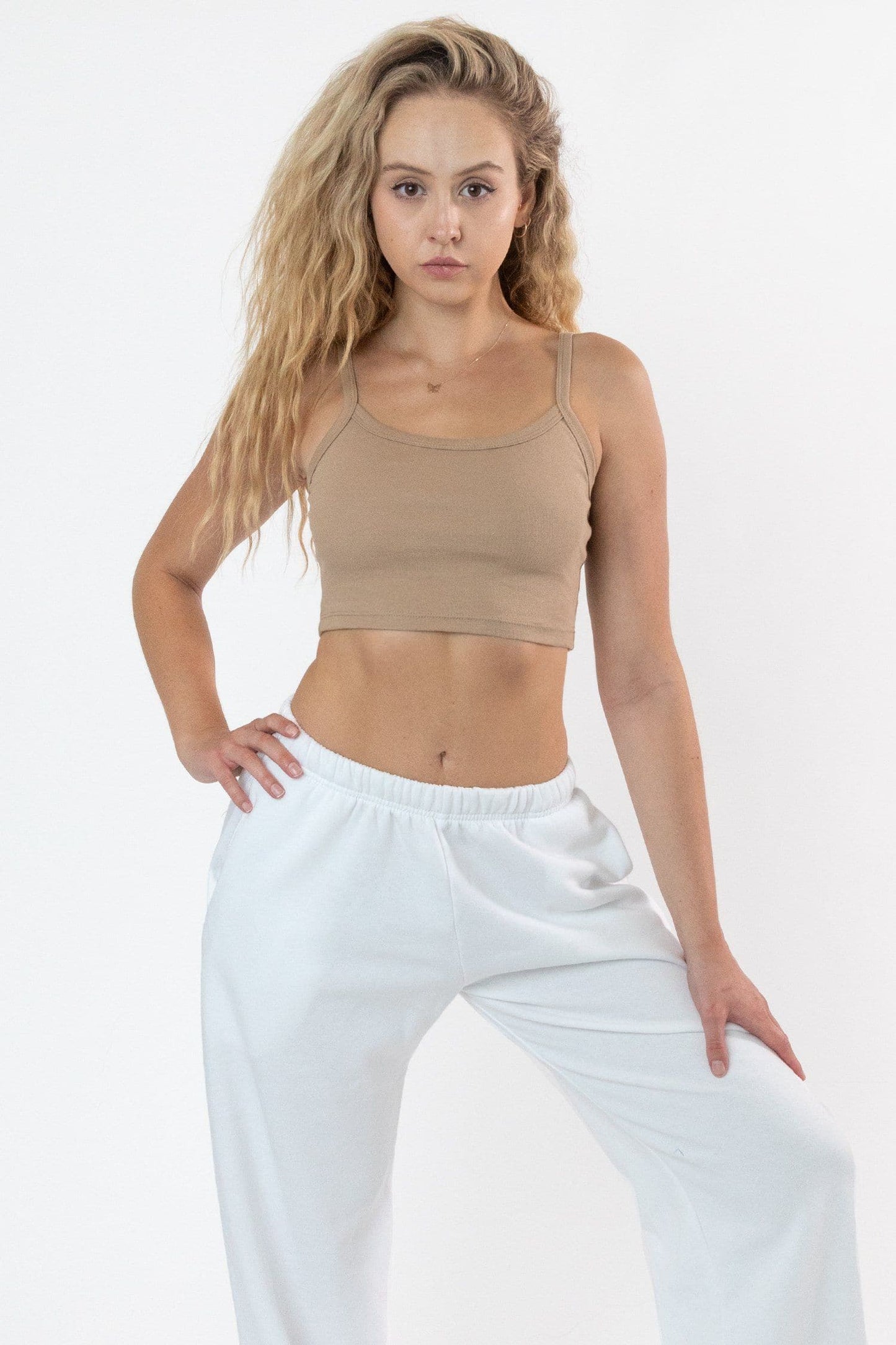 43016 - Baby Rib Spaghetti Crop Tank