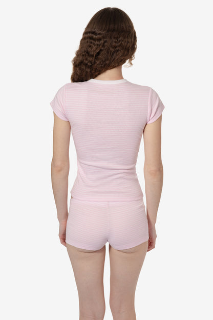 43021 - Cap Sleeve Baby Rib T-Shirt
