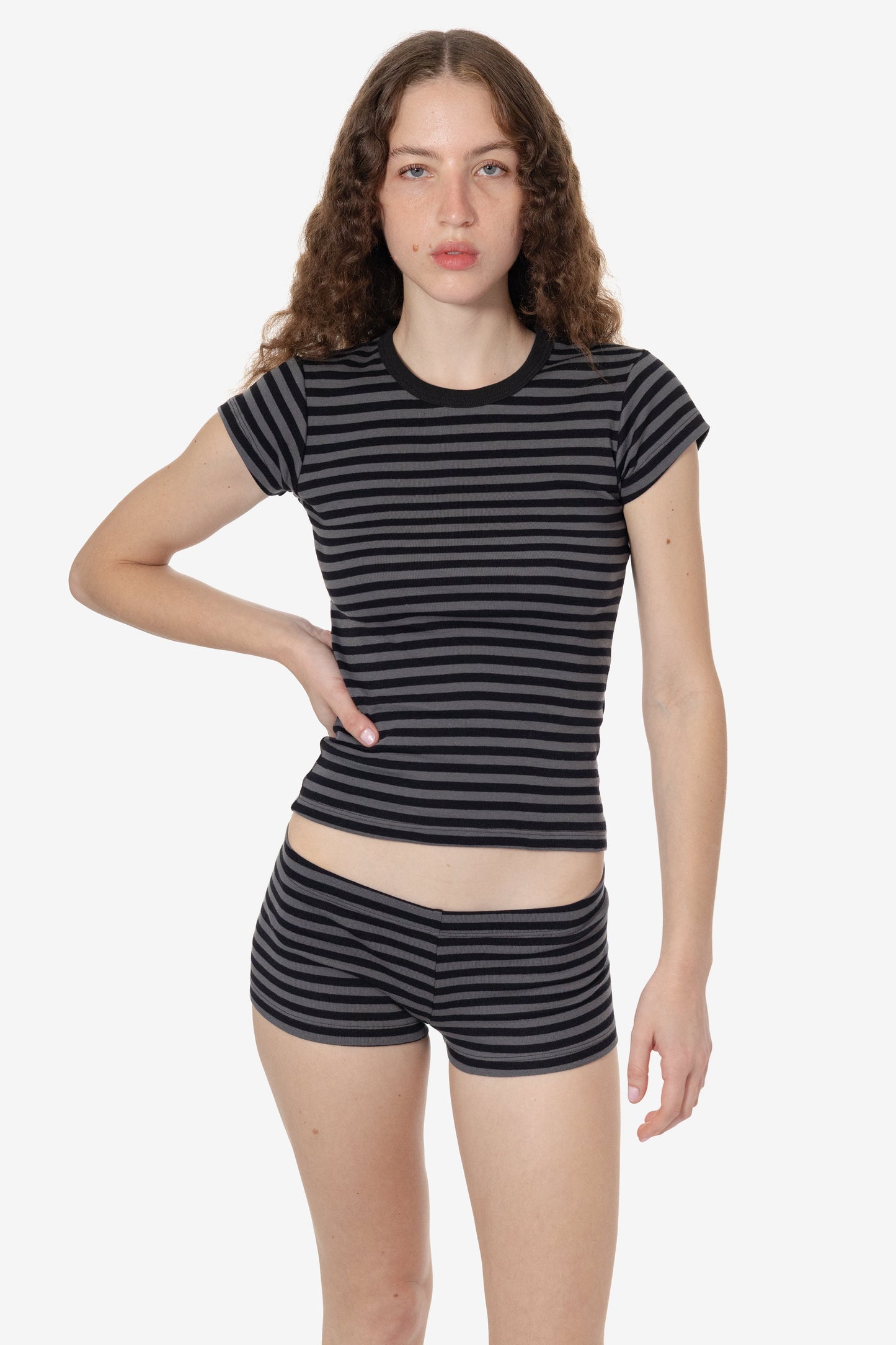43021 - Cap Sleeve Baby Rib T-Shirt