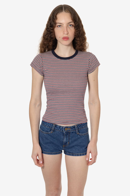 43021 - Cap Sleeve Baby Rib T-Shirt