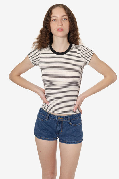 43021 - Cap Sleeve Baby Rib T-Shirt