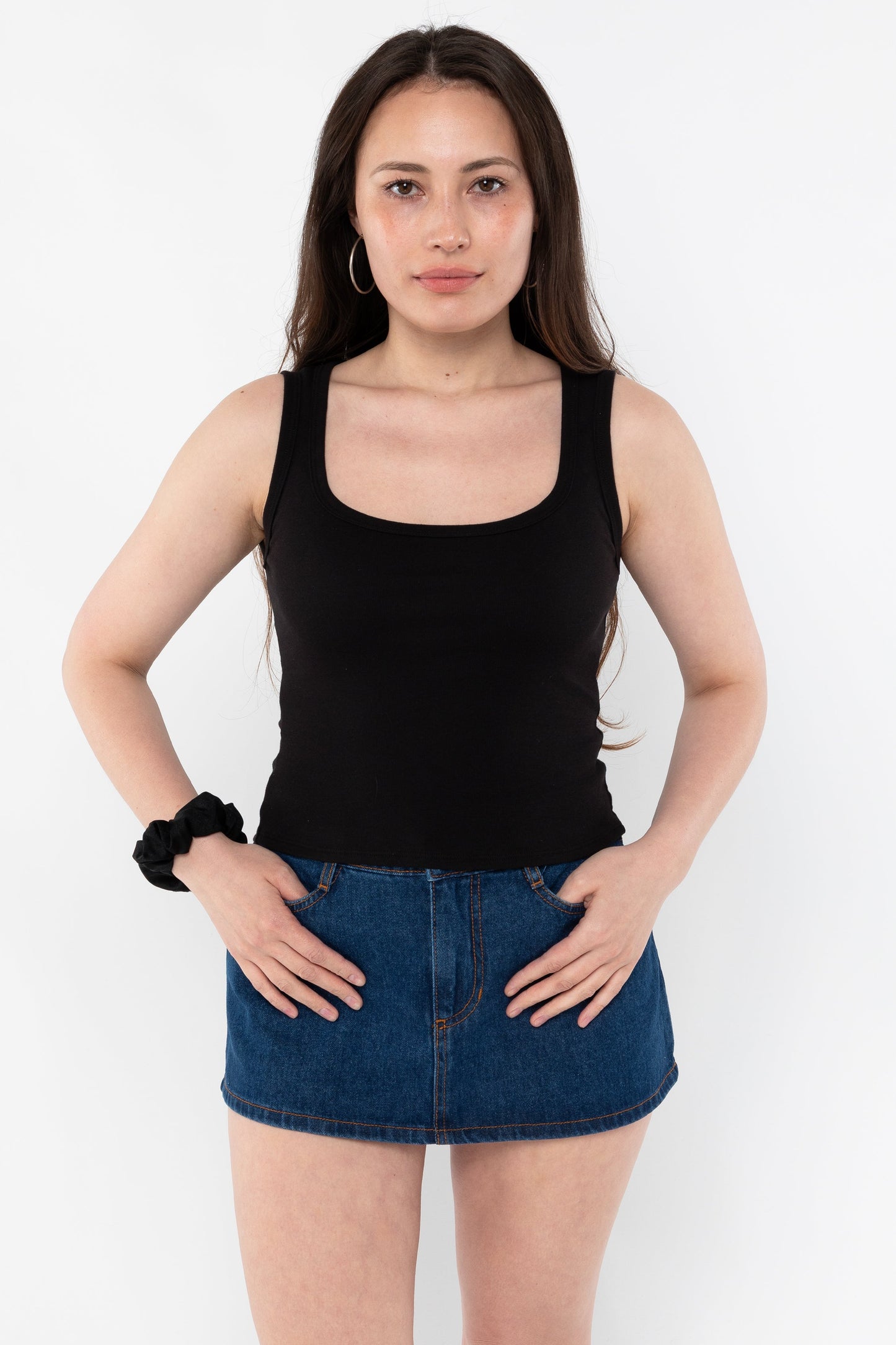 43055 - Baby Rib Square Neck Tank Top