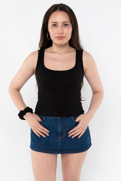 43055 - Baby Rib Square Neck Tank Top