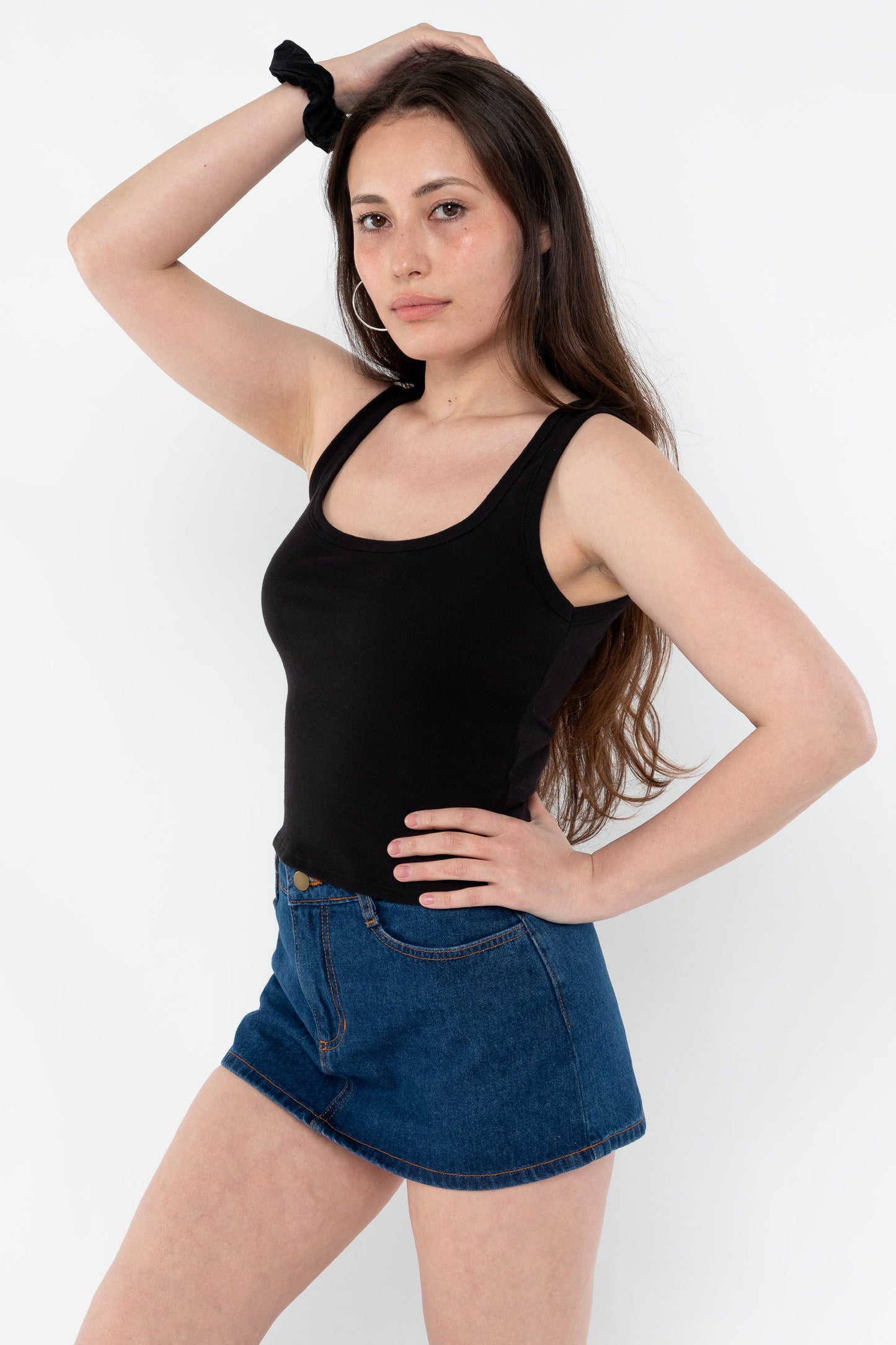 43055 - Baby Rib Square Neck Tank Top