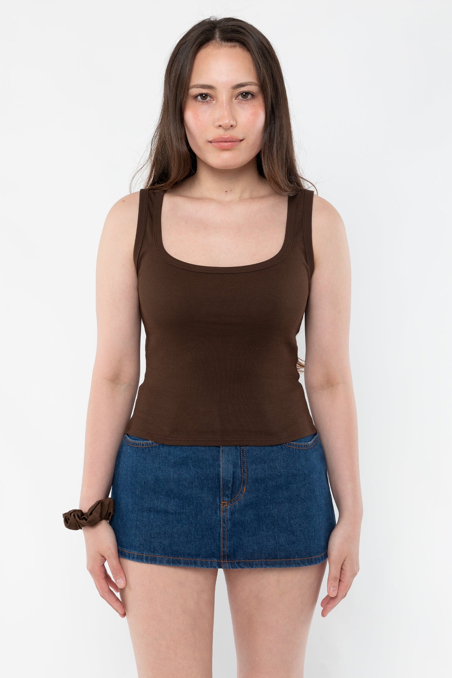 43055 - Baby Rib Square Neck Tank Top