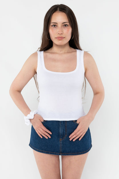 43055 - Baby Rib Square Neck Tank Top