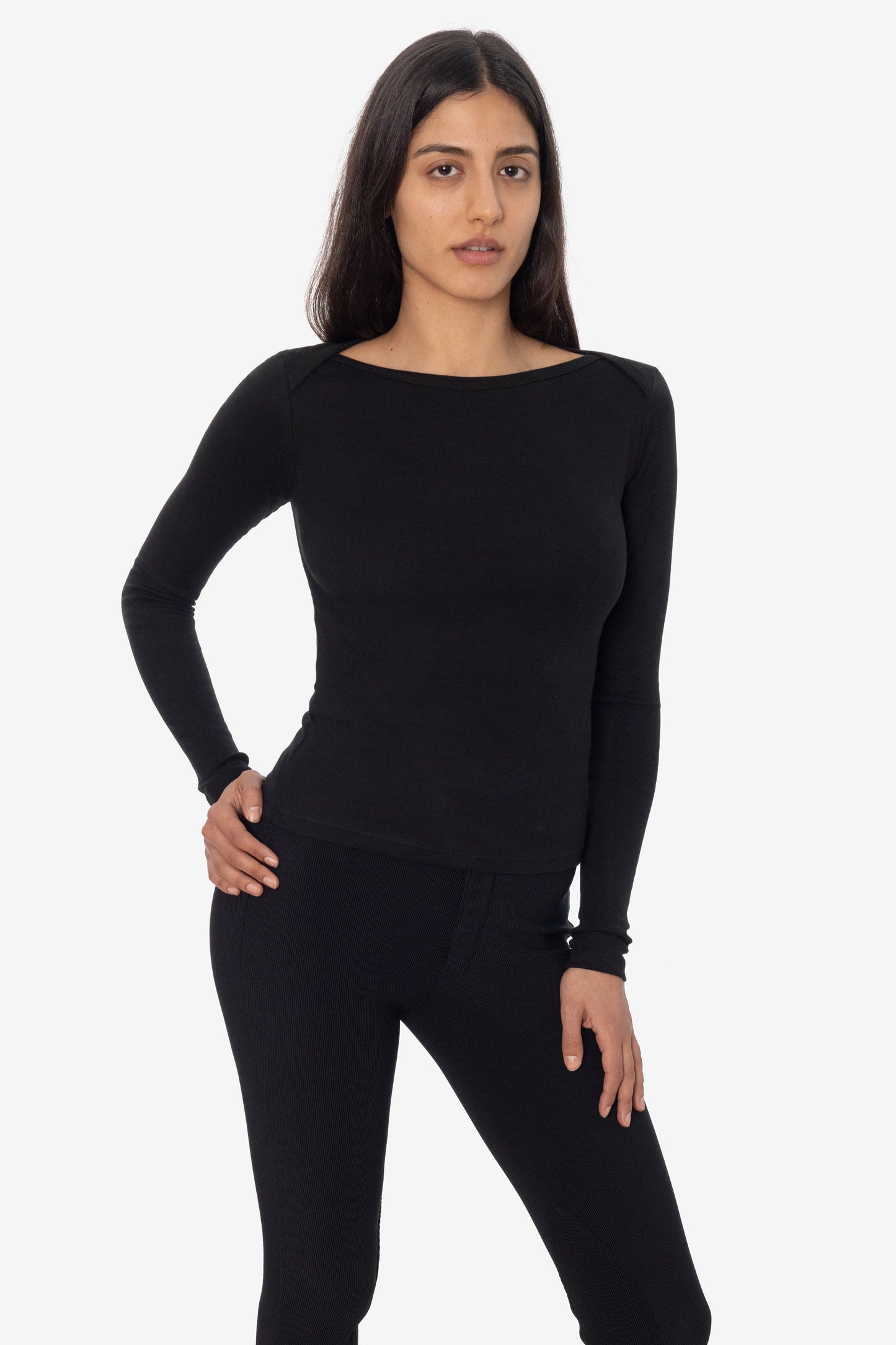 43070 - Baby Rib L/S Lap Neck Tee