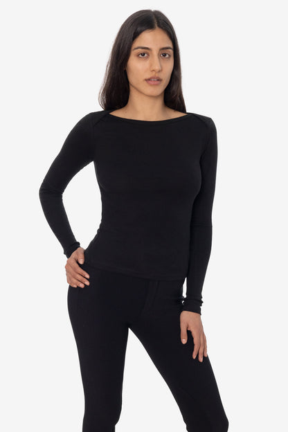 43070 - Baby Rib L/S Lap Neck Tee