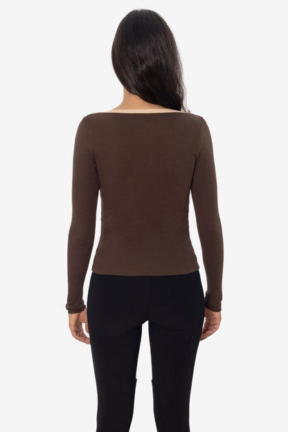 43070 - Baby Rib L/S Lap Neck Tee