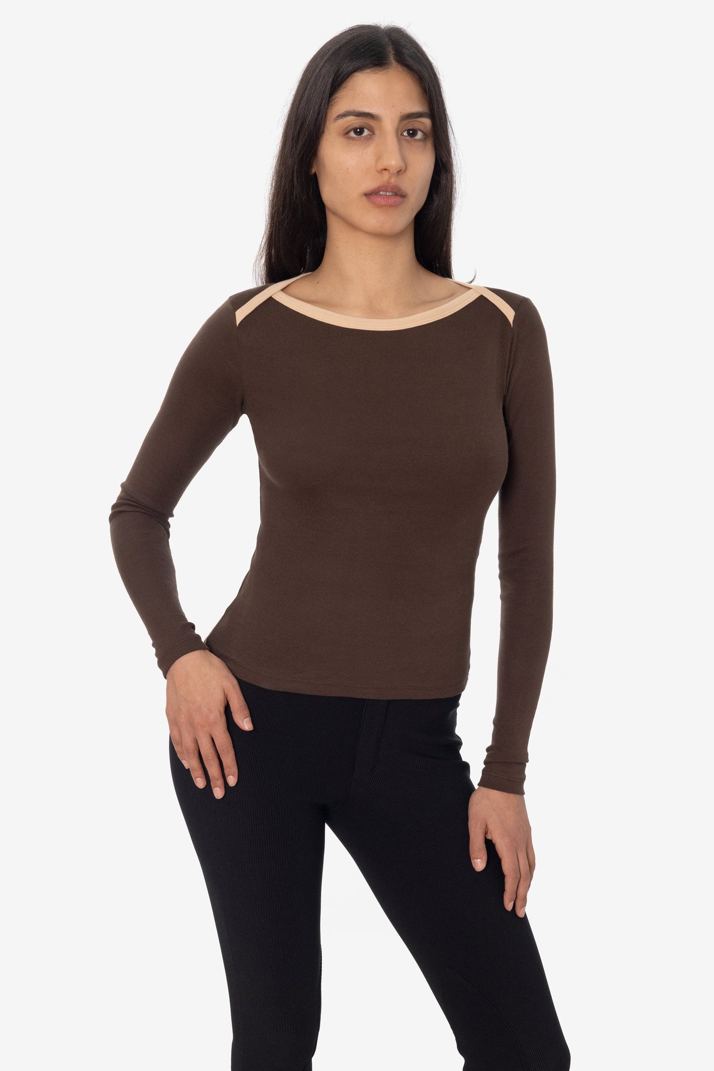 43070 - Baby Rib L/S Lap Neck Tee