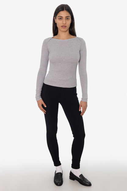 43070 - Baby Rib L/S Lap Neck Tee