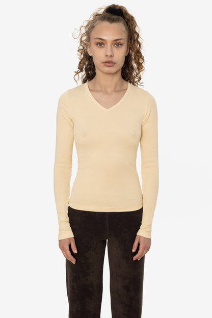 43076 - Baby Rib L/S V-Neck Tee