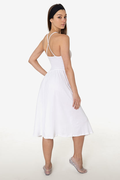43208X - Baby Rib Cross Back Midi Dress
